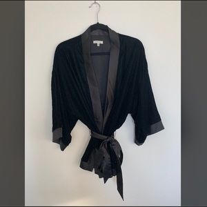 Max Studio Luxurious Black Velvet Kimono!
